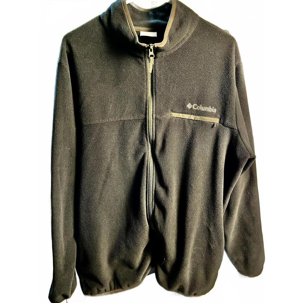 Columbia Men's Black Fleece Jacket with Full Zip size Large